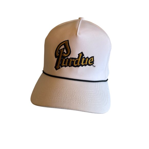 Purdue White Adjustable Baseball Cap By Imperial Sports Athletic Collegiate - Picture 1 of 6